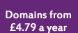 Domains from £4.98 a year